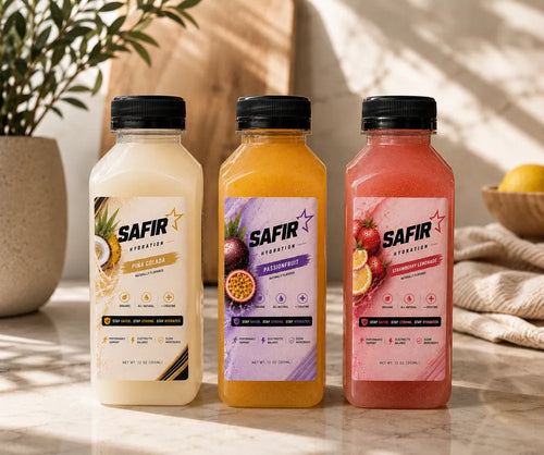 Safir Hydration variety pack with all three flavors plus creatine