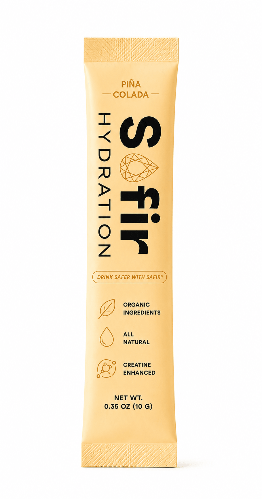 Safir Hydration Piña Colada hydration stick packs with creatine monohydrate